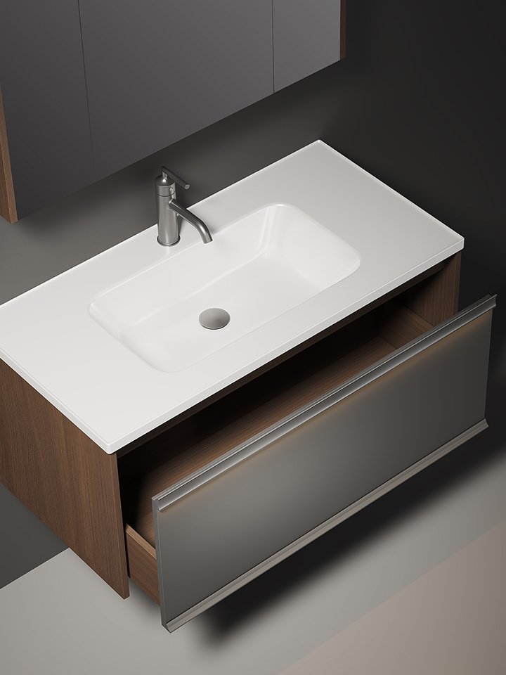 Carson Oak Unpainted Multi-layer Solid Wood Toilet Sink Comprising Smart Master Bedroom Bathroom Cabinet Factory - Image 2