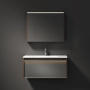 Carson Oak Unpainted Multi-layer Solid Wood Toilet Sink Comprising Smart Master Bedroom Bathroom Cabinet Factory