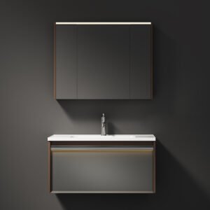 Carson Oak Unstained Multi-Layer Solid Wood Master Bathroom Cabinet Factory