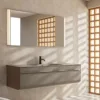Luxurious grey metal bathroom countertop bathroom washbasin storage cabinet bathroom vanity