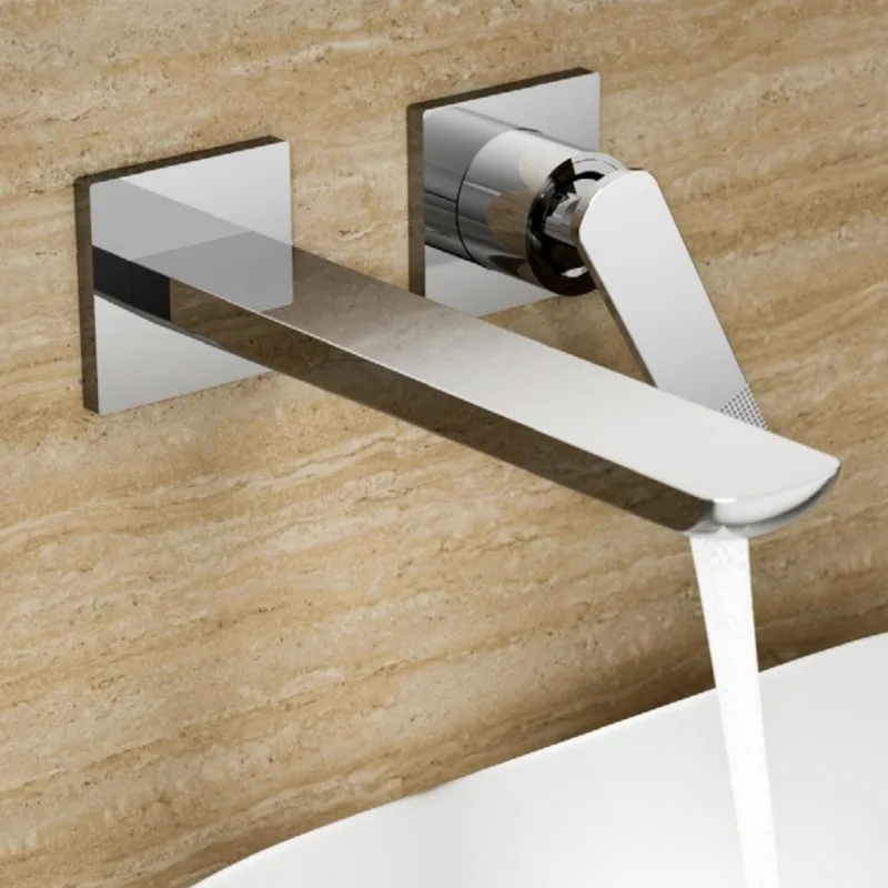 Artic Single Lever Built In Basin Mixer Polished Brushed Nickel
