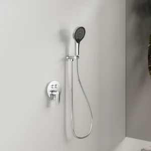 Beyoon Modern Design Brass Bathroom Faucet Set with Sprayer Faucet Rain 8-Inch Shower Head Hot/Cold Water Control Main Body