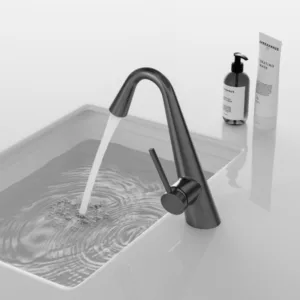 Black Special Design Round Single Handle Hot Sale Hot Cold Mixer Hot Cold Bathroom Basin Faucet