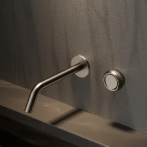 Concealed Brass in Wall Mounted Bathroom Basin Faucets Good Quality Vanity Gun Metal Basin Tap Mixer