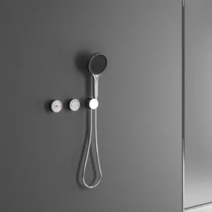 Hidden Rose Gold Single Handle Stainless Steel Thermostatic Shower Set Massage Spray Ceramic Valve Pre-Embedded Wall-Mounted