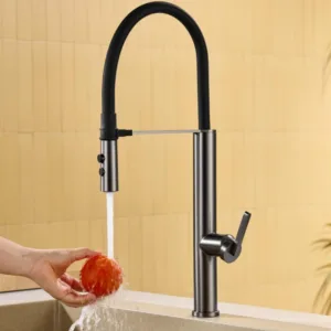 New Design Bathroom 360 Degree Swivel Gun Grey Basin Faucet Single Handle Sink Mixer Water Tap