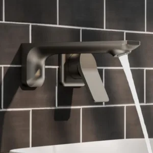 Sink Vessel Water Faucet Brass Two Hole Basin Faucet Ware Hot and Cold Wall Mounted Bathroom Brass Basin Faucet